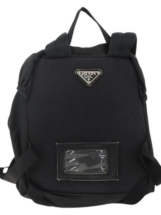 PRADA Backpack Nylon Black Silver Auth 175381 main image 12